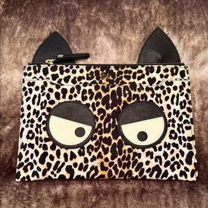 Rika monster Leopard Print Clutch